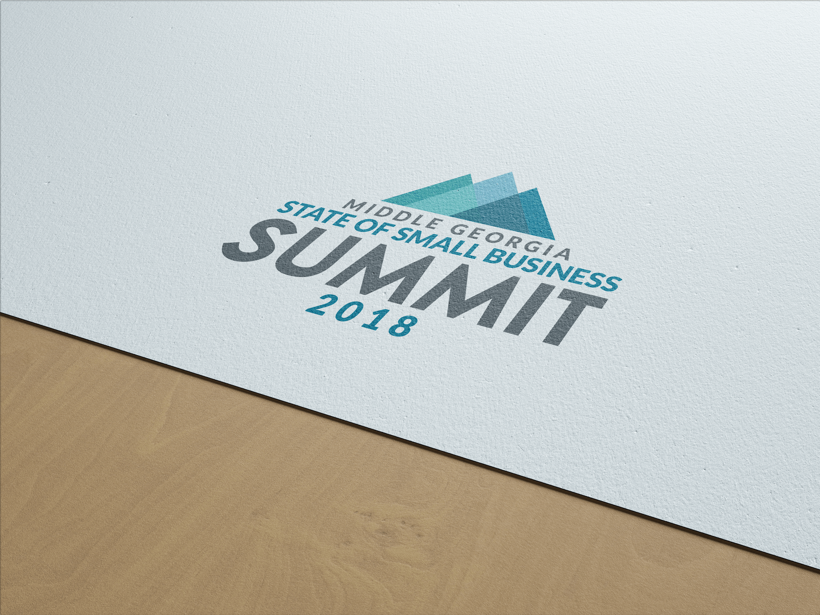 logo design for Middle Georgia Small Business Summit shown on a letterhead
