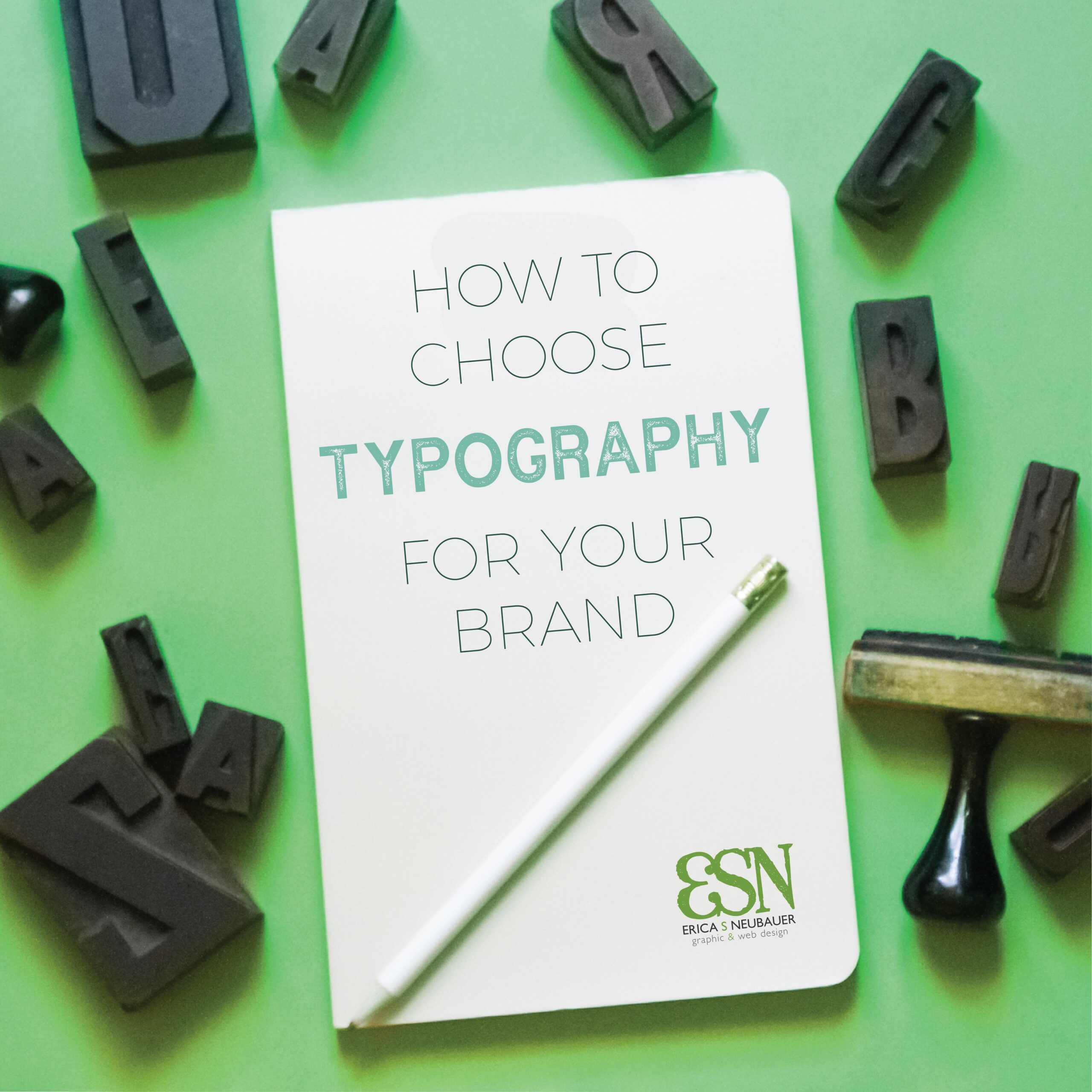 white book showing title: How to choose typography for your brand